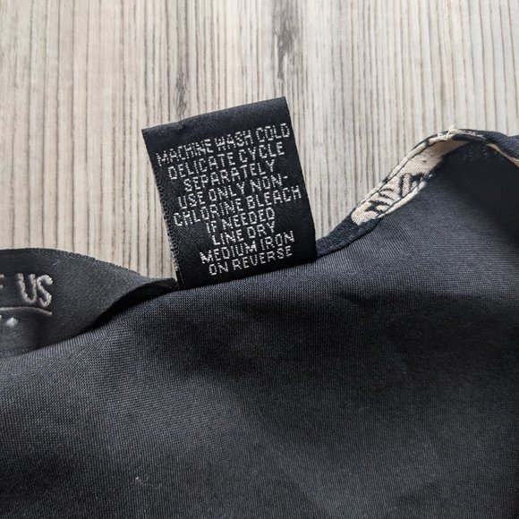 Vintage 90s Two of Us Black and White Floral Beaded Dress size XL - Picture 8 of 9